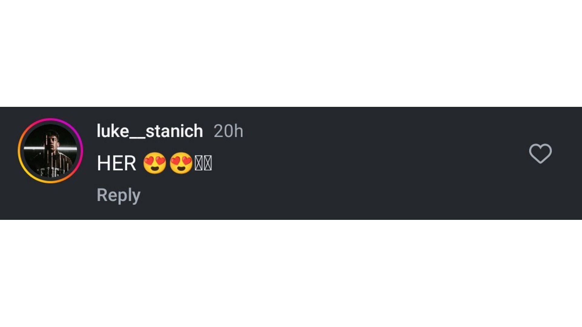 Screenshot of Stanich's message (Image via: Victoria's Instagram)